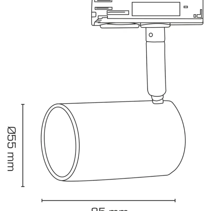 Scan Products Mita 1F skinnespot, Ø5,5 cm, 2700K/3000K, sort