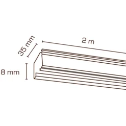 Scan Products Mita 1F strømskinne, hvid, 2 meter