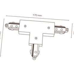 Scan Products Mita 1F T-stykke, hvid, højre