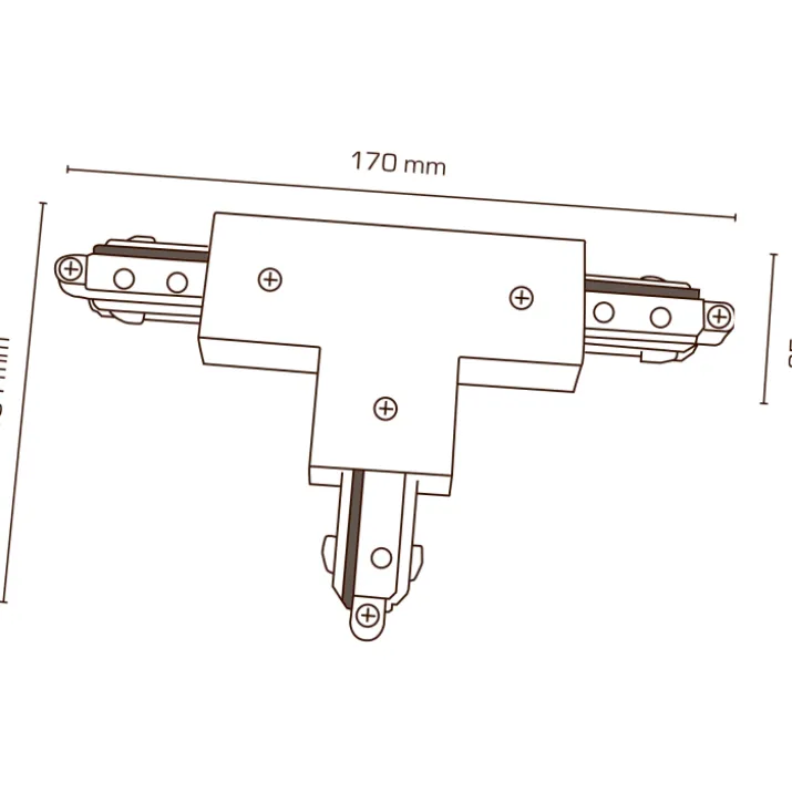 Scan Products Mita 1F T-stykke, hvid, højre