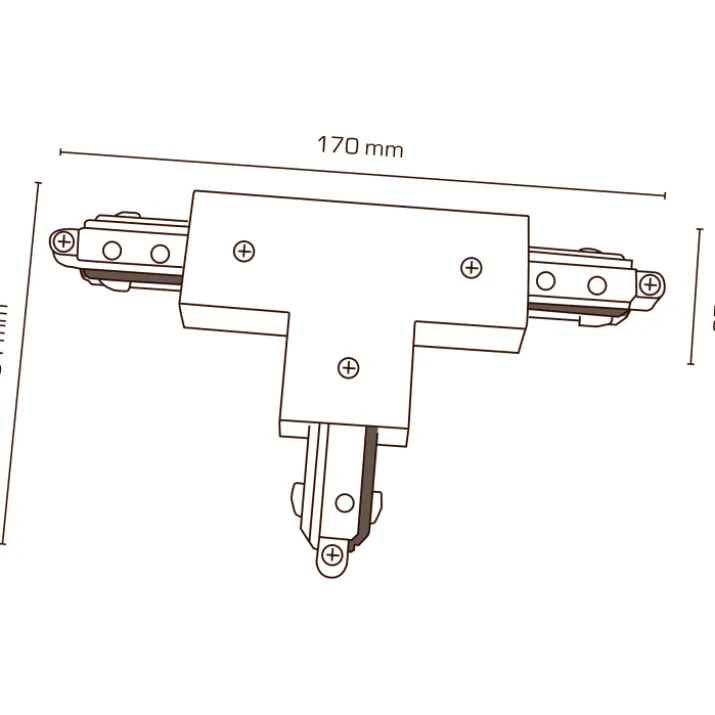 Scan Products Mita 1F T-stykke, sort, venstre