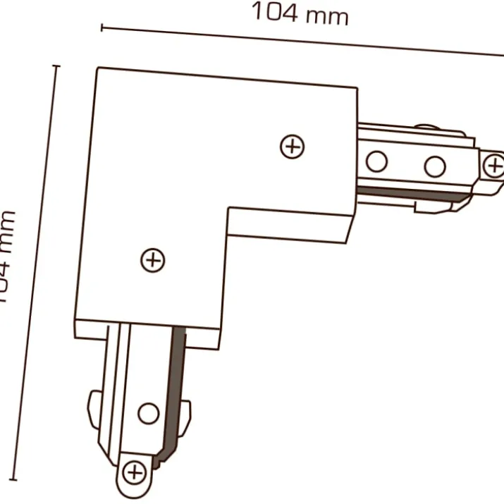 Scan Products Mita 1F vinkelsstykke, sort, indvendig