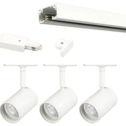 Scan Products Mita strømskinne med skinnespots, tilslutning & endestykke, hvid