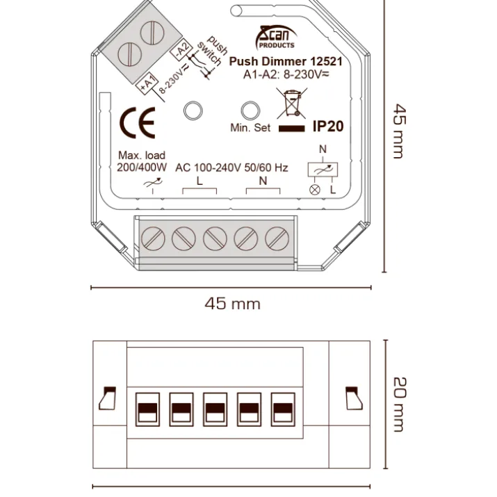 Scan Products Push Dimmer