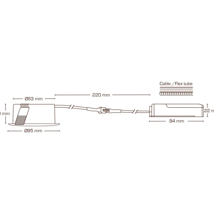 Scan Products Sabina Low Profile indbygningsspot, mat hvid, 2700K