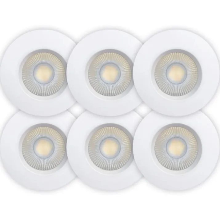 Scan Products Sabina Low Profile indbygningsspot, mat hvid, 6 stk