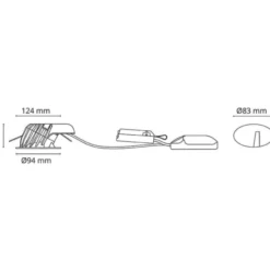 SG Armaturen Junistar asymmetrisk indbygningsspot, hvid