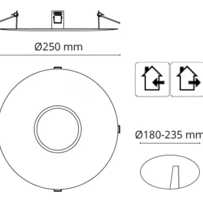 SG Armaturen Rehab frontring, hvid, Ø25 cm