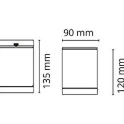SG Metro udendørs loftlampe, sort