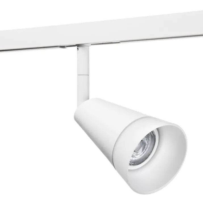 SG Zip Glas 1F skinnespot, dimtowarm, hvid