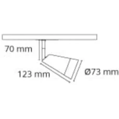 SG Zip Glas 1F skinnespot, dimtowarm, hvid