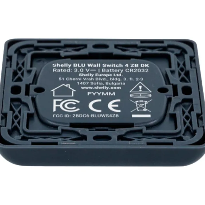 Shelly Blu batteritryk med 4 slutte, Zigbee, koksgrå