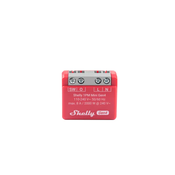 Shelly Mini Gen4 relæ med effektmåler, Wi-Fi & Zigbee