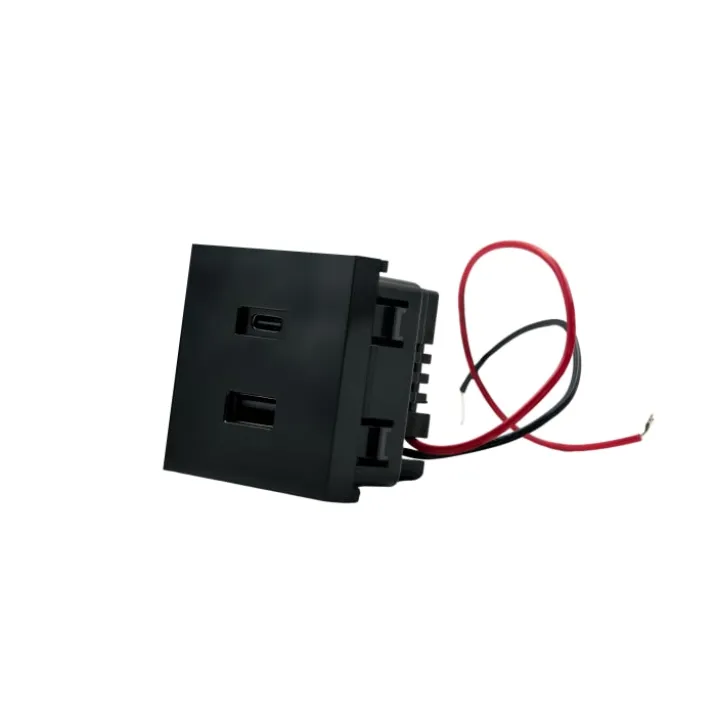 Shelly USB oplader til bordholder, sort