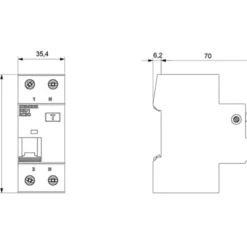 Siemens S5U HPFI kombiafbryder C 1P+N, 25A