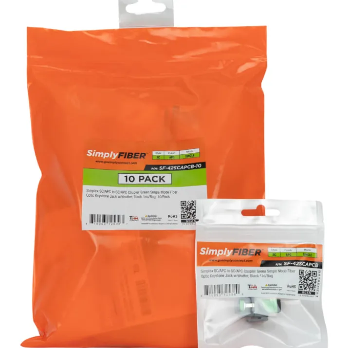 Simplyfiber Keystone SC/APC til SC/APC SM 10-pak