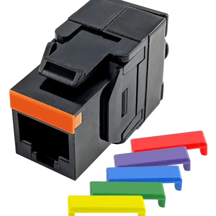 Simply45 RJ45 Keystone konnektor CAT5E, uskærmet , sort