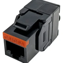 Simply45 RJ45 Keystone konnektor, CAT6A/6, uskærmet, sort