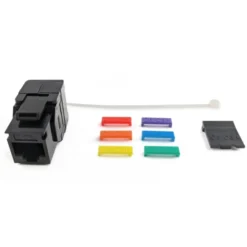 Simply45 RJ45 Keystone konnektor, CAT6A/6, uskærmet, sort