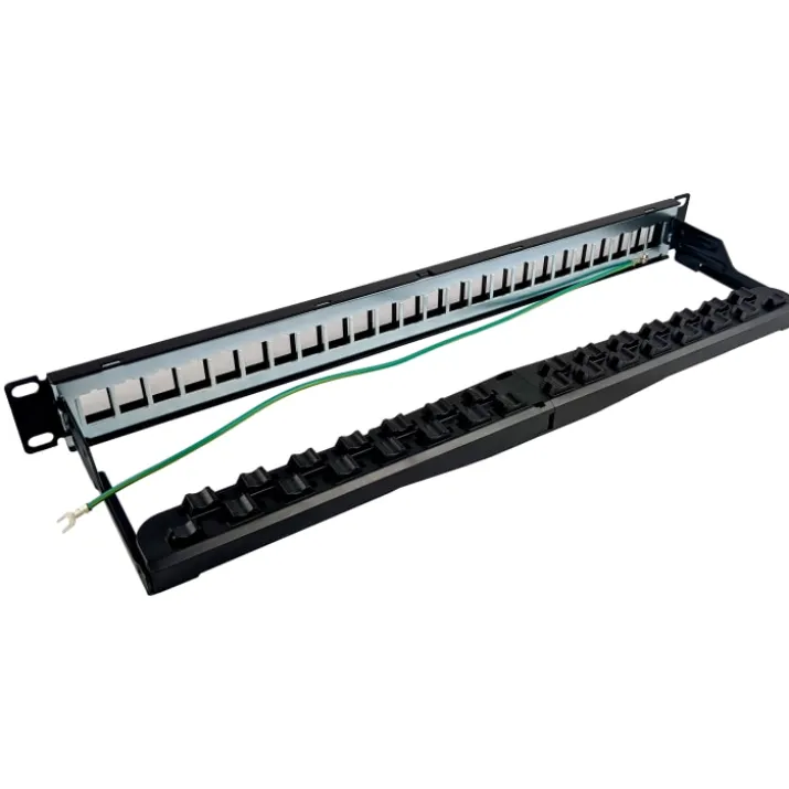 Simply45 RJ45 Patchpanel Rack 24 Port, unloaded, skærmet