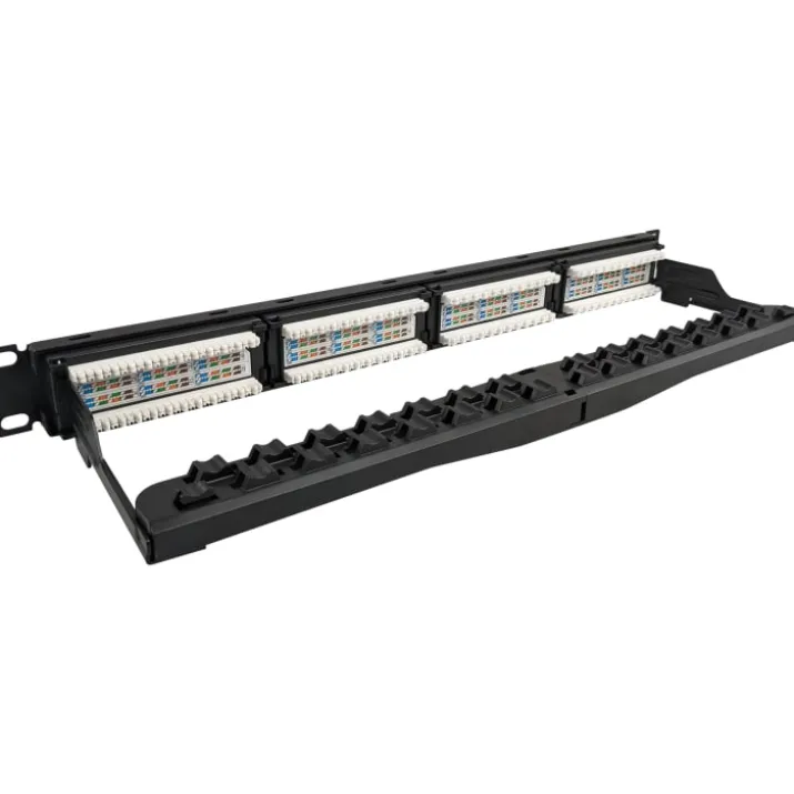 Simply45 RJ45 Patchpanel Rack 24 Porte loaded, CAT6, uskærmet