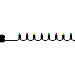 Sirius Easy-Line udendørs lyskæde, batteri, 80 farvede lys, 7,9 meter