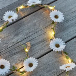 Sirius Flora Sommerblomster lyskæde, 2 meter, hvid
