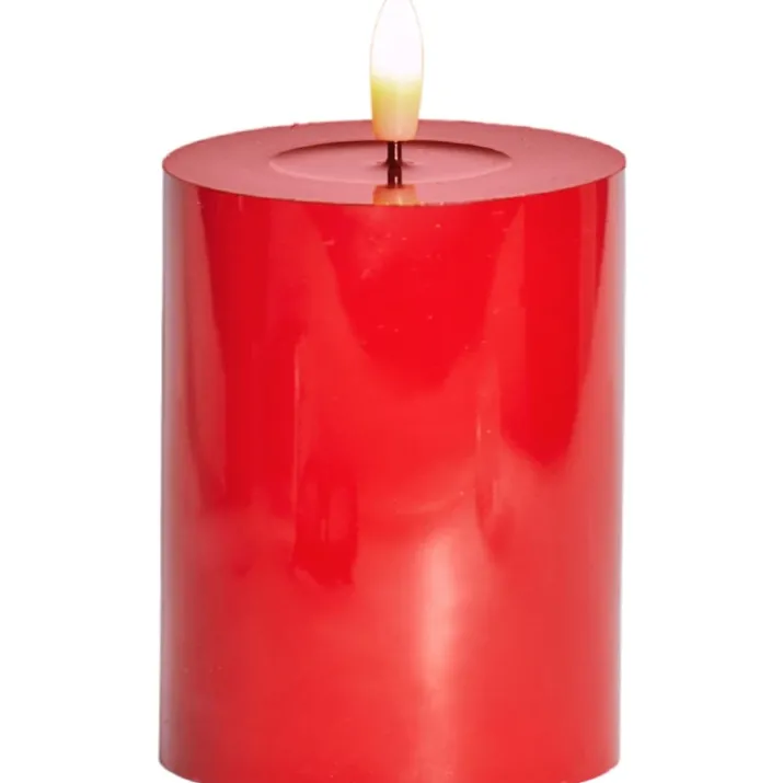 Sirius Sille LED bloklys, batteri, rød, H10 cm