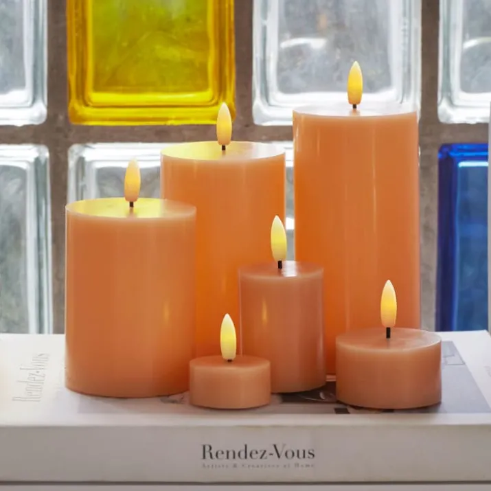Sirius Sille LED fyrfadslys, batteri, orange