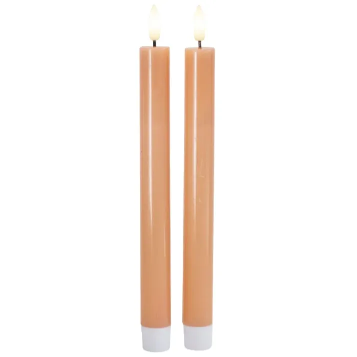 Sirius Sille LED kronelys, batteri, orange