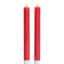 Sirius Sille LED kronelys, batteri, rød, 2-pak