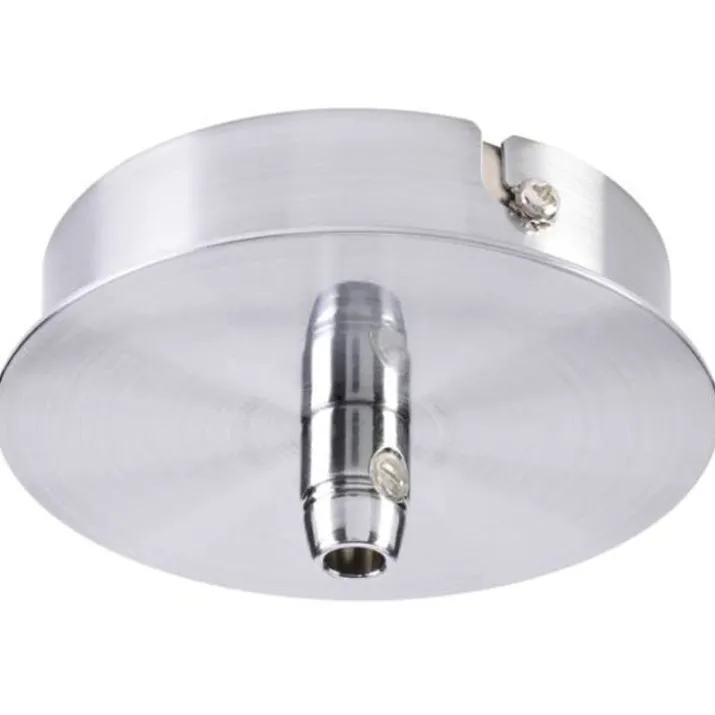 SLV Fitu rund loftroset til 1 lampe, sølvgrå