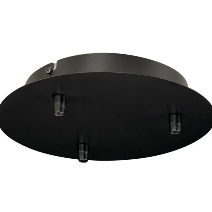 SLV Fitu rund loftroset til 3 lamper, sort