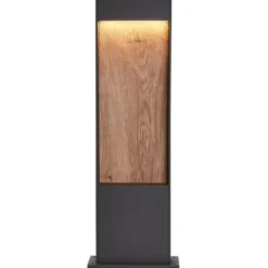 SLV Flatt Pole havelampe, brun, 65 cm