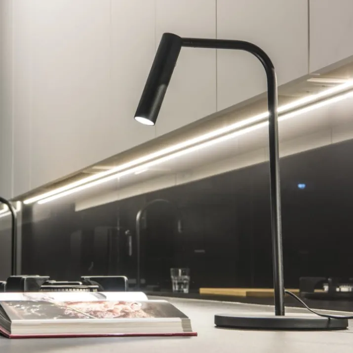 SLV Karpo bordlampe med touch, 6,5W LED, sort