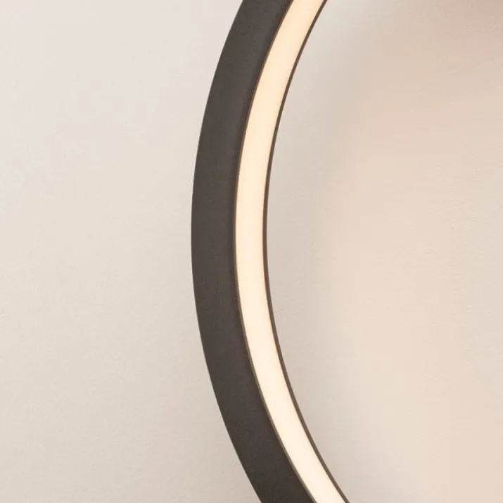 SLV One væglampe, sort, Ø40 cm