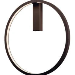 SLV One væglampe, sort, Ø60 cm