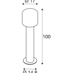 SLV Ovalisk havelampe, 100 cm