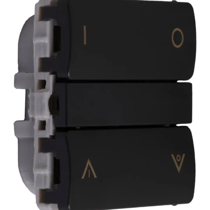 Smartkontakten Zigbee batteritryk til LK Fuga, op/ned, grå