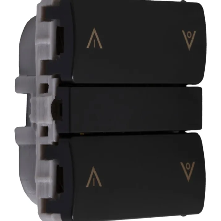 Smartkontakten Zigbee batteritryk til LK Fuga, tænd/sluk og op/ned, grå