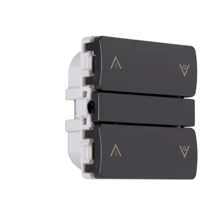 Smartkontakten Zigbee batteritryk til LK Fuga, tænd/sluk og op/ned, grå