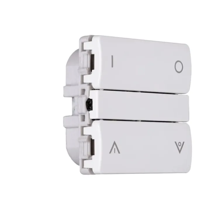 Smartkontakten Zigbee batteritryk til LK Fuga, tænd/sluk og op/ned, hvid