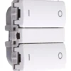 Smartkontakten Zigbee batteritryk til LK Fuga, tænd/sluk, hvid