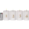 Star Trading advent LED bloklys, batteri, 12,5 cm