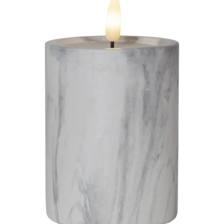 Star Trading Flamme Marble LED bloklys, batter