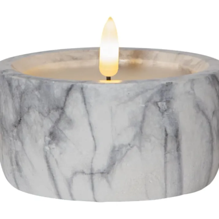 Star Trading Flamme Marble LED bloklys, batteri