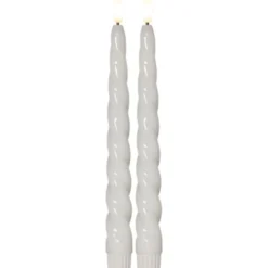 Star Trading Flamme Shine Swirl LED kronelys, batteri, hvid