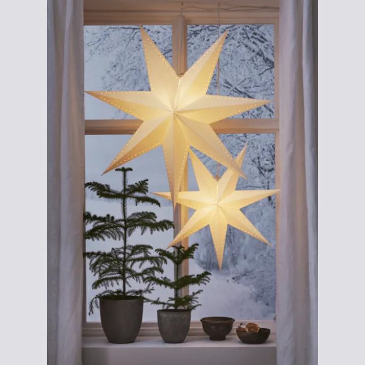 Star Trading Mika papirstjerne, 87 cm, hvid