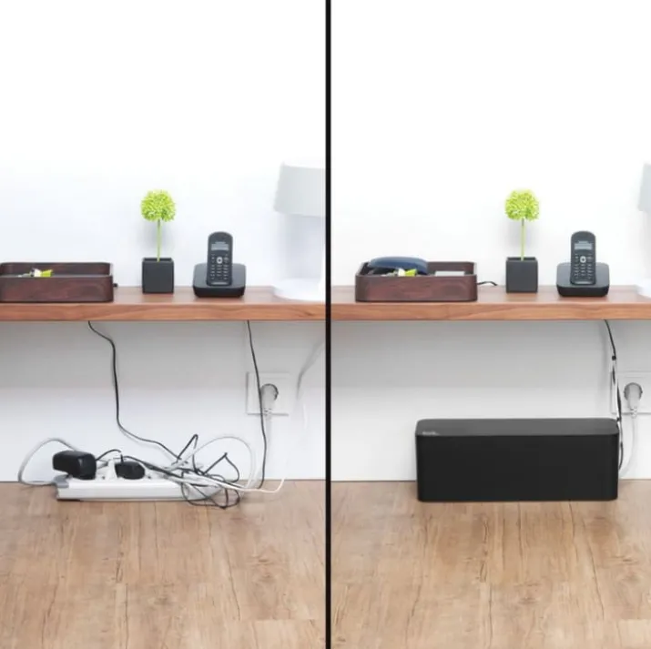 12 stk Bluelounge Cablebox kabelskjuler, lille, sort