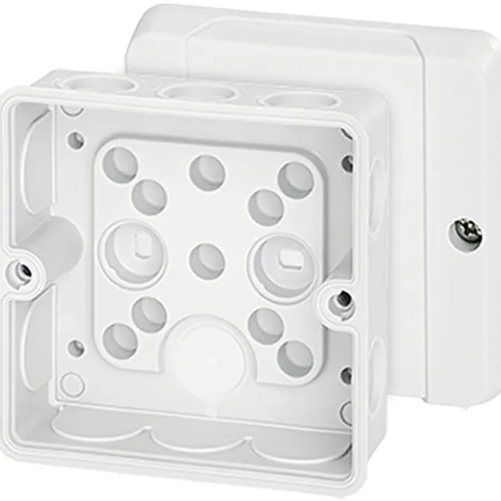 5 stk Hensel DE9321 membrandåse, 88x88 mm, hvid
